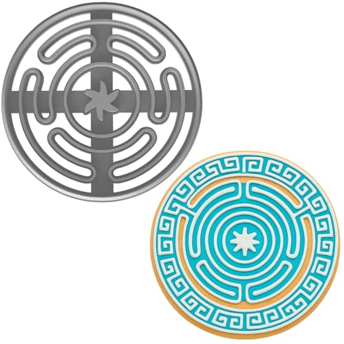 Mighty Gadget Hecate Wheel Cookie Cutter & Stamp - 4x4" Witchcraft Pagan Symbol Baking Mold (Random Color)