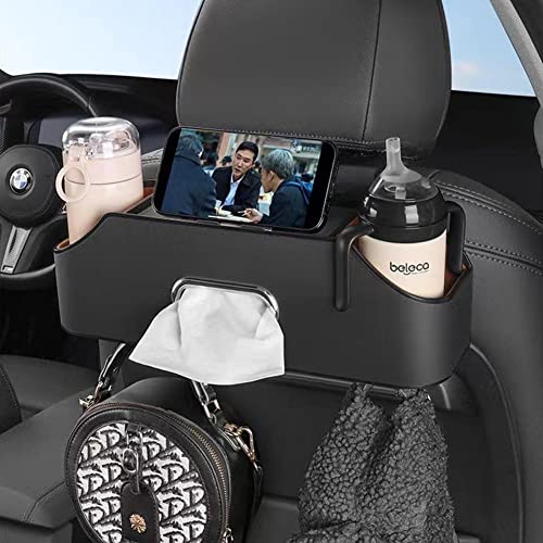 JSCARLIFE Car Headrest Backseat Organizer with Cup Drink Holder,Backseat Storage Box and Cell Phone Holders Car Headrest Rear Seat Multifunctional Storage Box for Kids Travel - Image 3