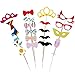 Lictin 86Pcs DIY Photo Booth Atrezzo Favorecer Incluyendo Cómica Divertida Creativa Bigotes...