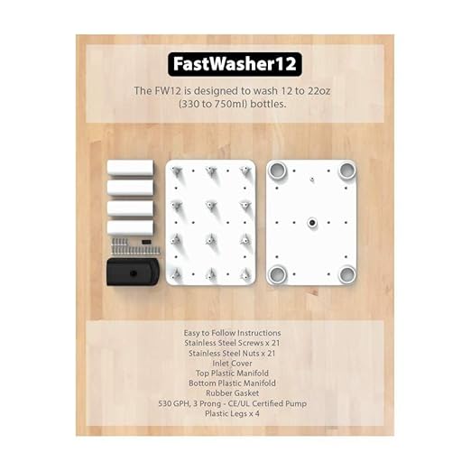 FastRack FastWasher12 Limpiador de Botellas para Cerveza y Vino miniatura 7