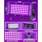 50W LED Black Lights IP66 Waterproof Black Light Outdoor with 5.9ft Plug+Switch,Flood Blacklight for Halloween Glow in The Dark Party Stage Light Neon Glow Birthday 1 Pack - Image 3