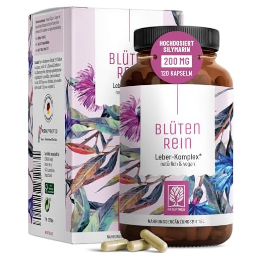 Blütenrein Mariendistel Artischocke Löwenzahn Kapseln - Leber Komplex mit Cholin für die normale Funktion der Leber - Mariendistel Hochdosiert 80% Silymarin 200 mg - 120 Kapseln - 4 fach Komplex