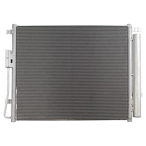 Image of TRQ A /C Condenser and Receiver Drier Assembly Compatible with 2013-18 Hyundai Santa Fe Sport L4 2.0L 2016-18 Kia Sorento L4 2.0L
