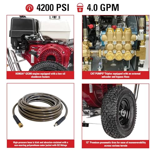 Simpson 4200 PSI Honda Commercial Pressure Washer