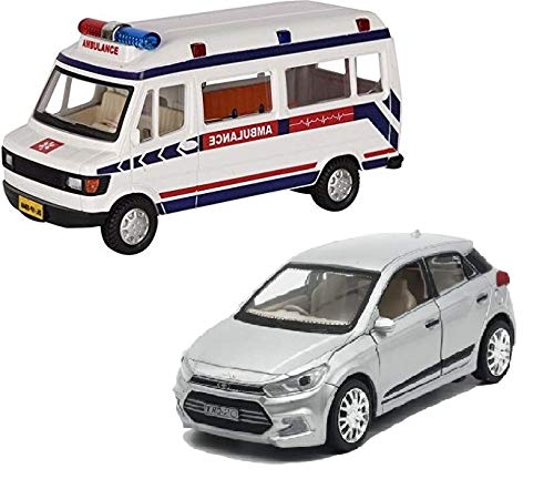 Amisha Gift Gallery® Car Toy i20 Car with Ambulance Toy for Kids (Colour Assorted, As Per Availability) (i20 with Ambulance)