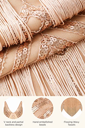 BABEYOND Women's 1920s Flapper Dress V Neck Slip Dress Roaring 20s Great Gatsby Dress for Party4