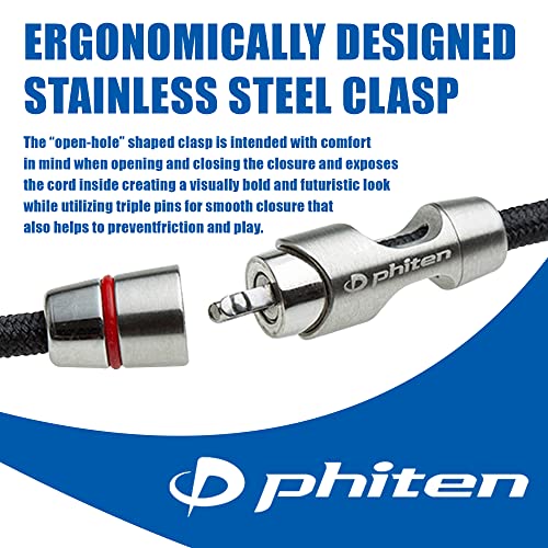 Phiten Metax Leash Model Necklace - Eco-Friendly Durable Polyester Rope, Permeated with Metax for Sports, Gym, Athletics with Stainless Steel Snap Clasp for Men and Women4