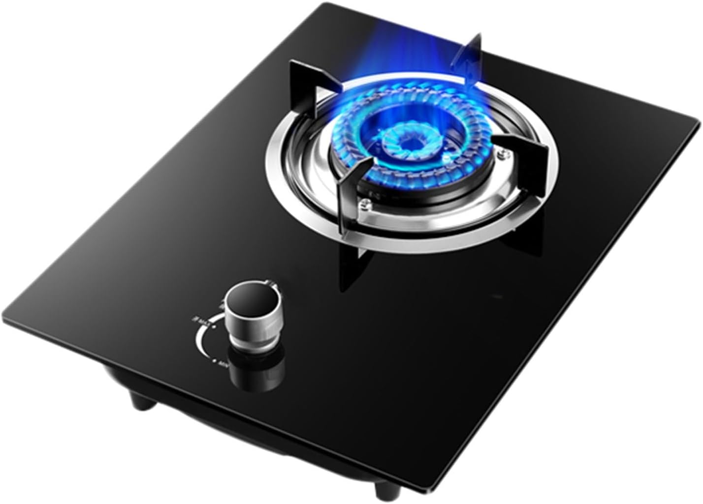 Estufa de Gas 1 Quemador 4.5KW, Vidrio Templado Negro, Protección Contra Apagado