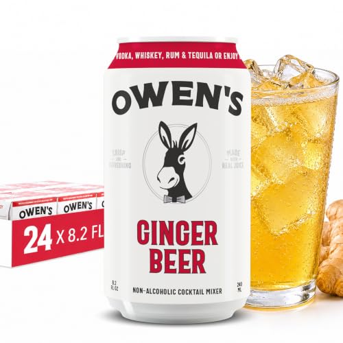 Owen's Ginger Beer, Cocktail and Mocktail Mixer, 8.2 oz Cans, 24 Pack