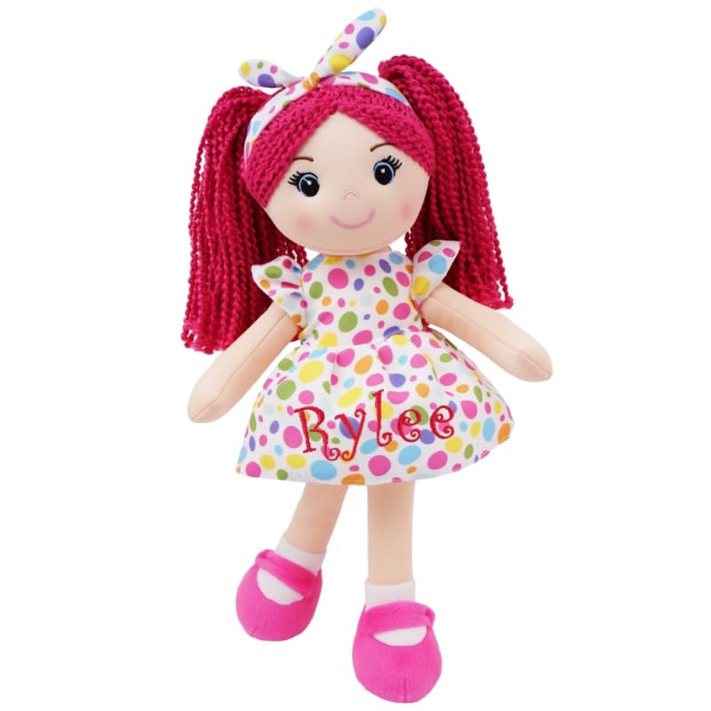 Lullaberry Personalized Sophie Doll – Embroidered Name Soft Plush Doll – Custom Gift for Girls – Choose Name, Font & Thread Color – Available in 35cm and 45cm Sizes — image 1