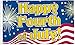 HAPPY Fourth OF July 3'x5' Poly Flag