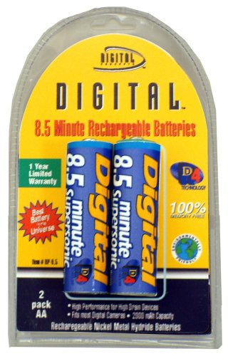 Piles rechargeables 8,5 minutes chrono avec recharge haute vitesse Digital Concepts deux unités