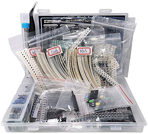 SMD 1206 0805 0603 Component Assortment, Resistor, Capacitor, Diode, Transistor, LED, OpAmp, IC