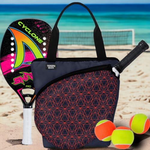 Raqueteira Beach Tennis Bolsa Para Raquete Beach Tennis Acessórios Mochila Feminina Masculina (Preto