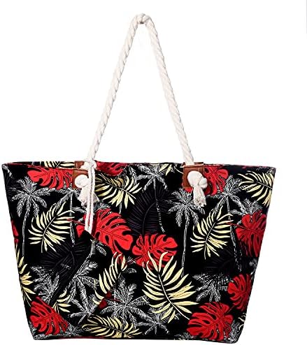 DonDon Large beach bag water resistant with zip