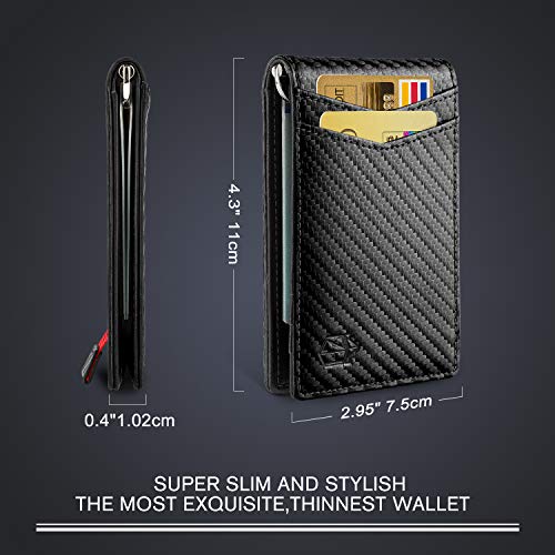 Zitahli Slim Wallets for Men RFID Money Clip Wallet Men's Front Pocket Wallet