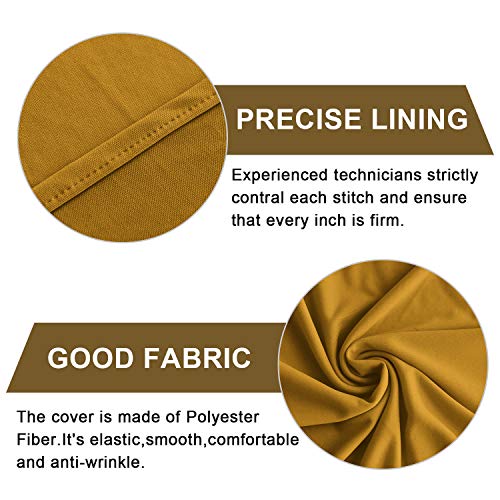 Manmengji Spandex Chair Covers 10 Pcs, Universal Stretch Chair Slipcovers Protector For Wedding Banquet Party Decoration (Dark Goldenrod) #TOP2
