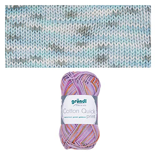 NEU Cotton Print, 100% Baumwolle, Oeko-Tex-Standard, 50g, 125m, Farbe 240, Mint-Blau-Weiß-Grau Mixcolor Cover