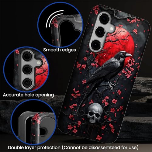 Coque rigide Samsung S24 Plus finition soignée motif lune de qualité