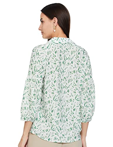 Image of Amazon Brand - Eden & Ivy Women Crepe 3 /4 Sleeve Regular Fit Shirt (Available in Plus Sizes)