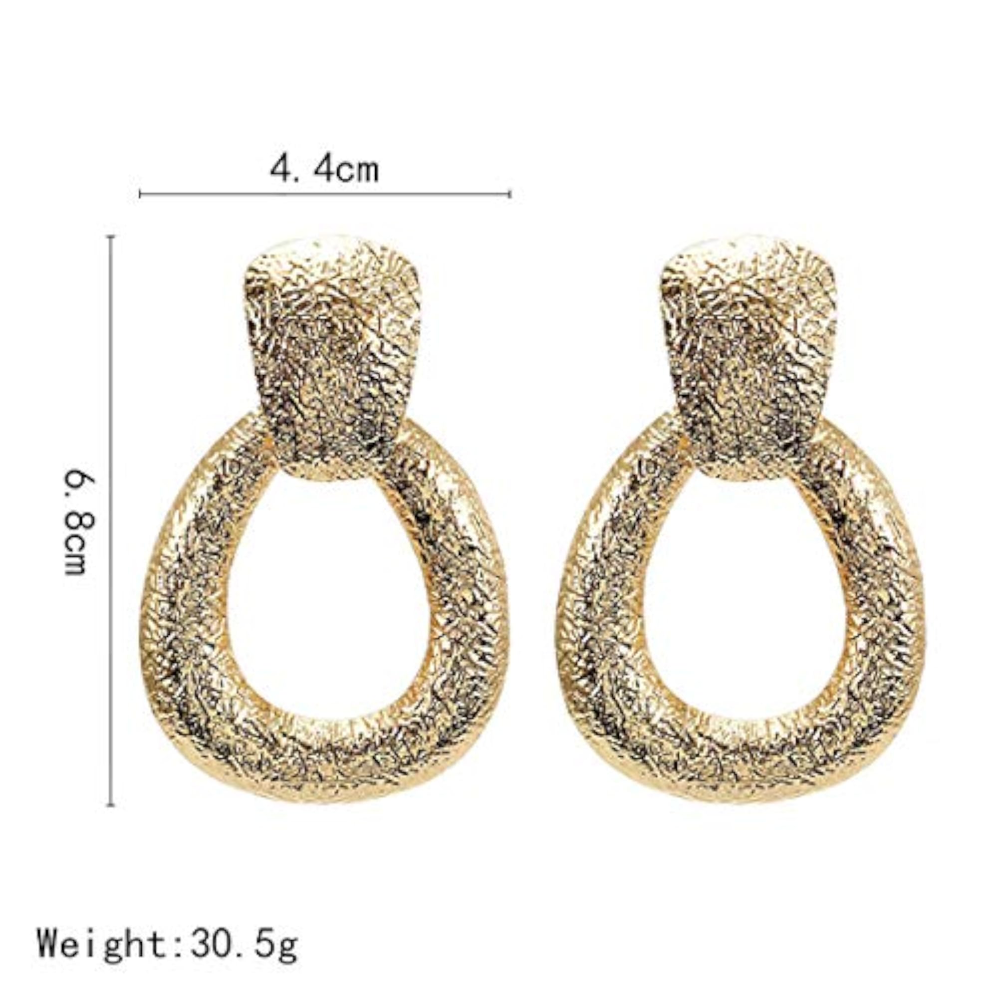 Geometric Plated Drop Earrings
