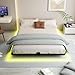 FSJianYi Queen Floating Bed Frame with LED Lights - Modern Metal Platform Bed Frame - Noise Free No Box Spring Needed and Easy Assembly,60W x 80L in