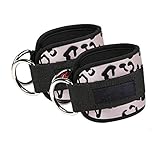 LHXFAN Tobilleras Deportivas para Cable máquinas,para Entrenamiento de piernas y glúteos en polea,Correas Tobillos Gym Cable Maquinas, Gimnasio, Fitness, Talla única - Mujeres y Hombres - 2 Piezas