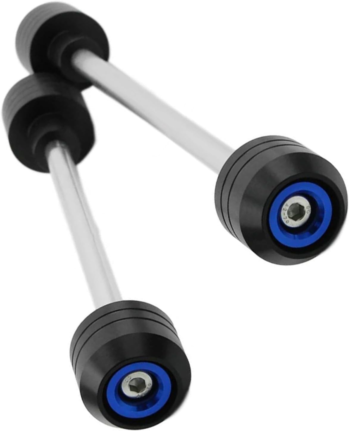 Motorcycle Wheel Protector Motorcycle Axle Sliders Protector Front Rear Wheel Fork Falling Guard Pads for Suzuki GSR 750 2011-2014(Red)