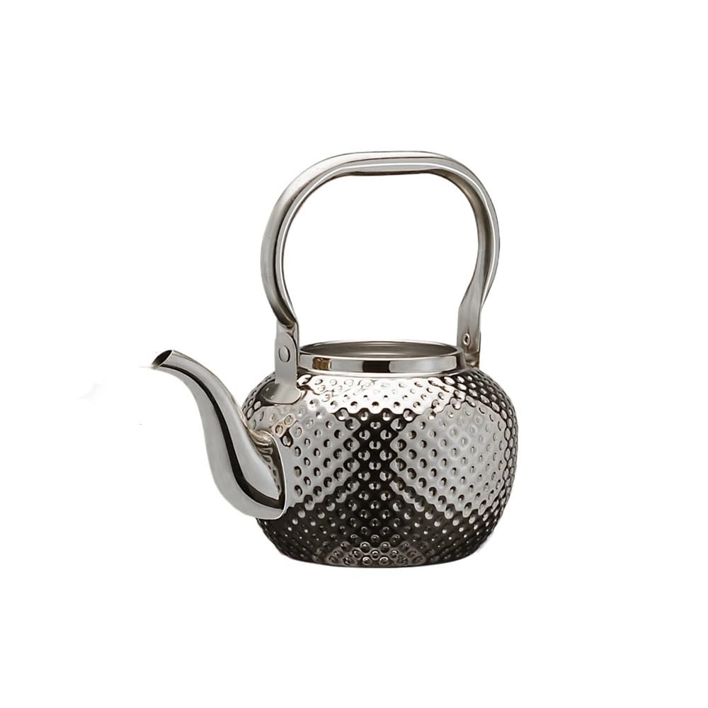 Théière, Bouilloire à thé commerciale en acier inoxydable avec passoire for hôtel/restaurant(Silver,S)