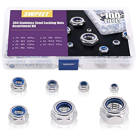 Swpeet Écrous de verrouillage en acier inoxydable Cover