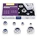 100Pcs 304 Stainless Steel Metric Lock Nut Assortment Kit Perfect for Lock Washers, Nylon Insert Locknut M3 M4 M5 M6 M8 M10 M12