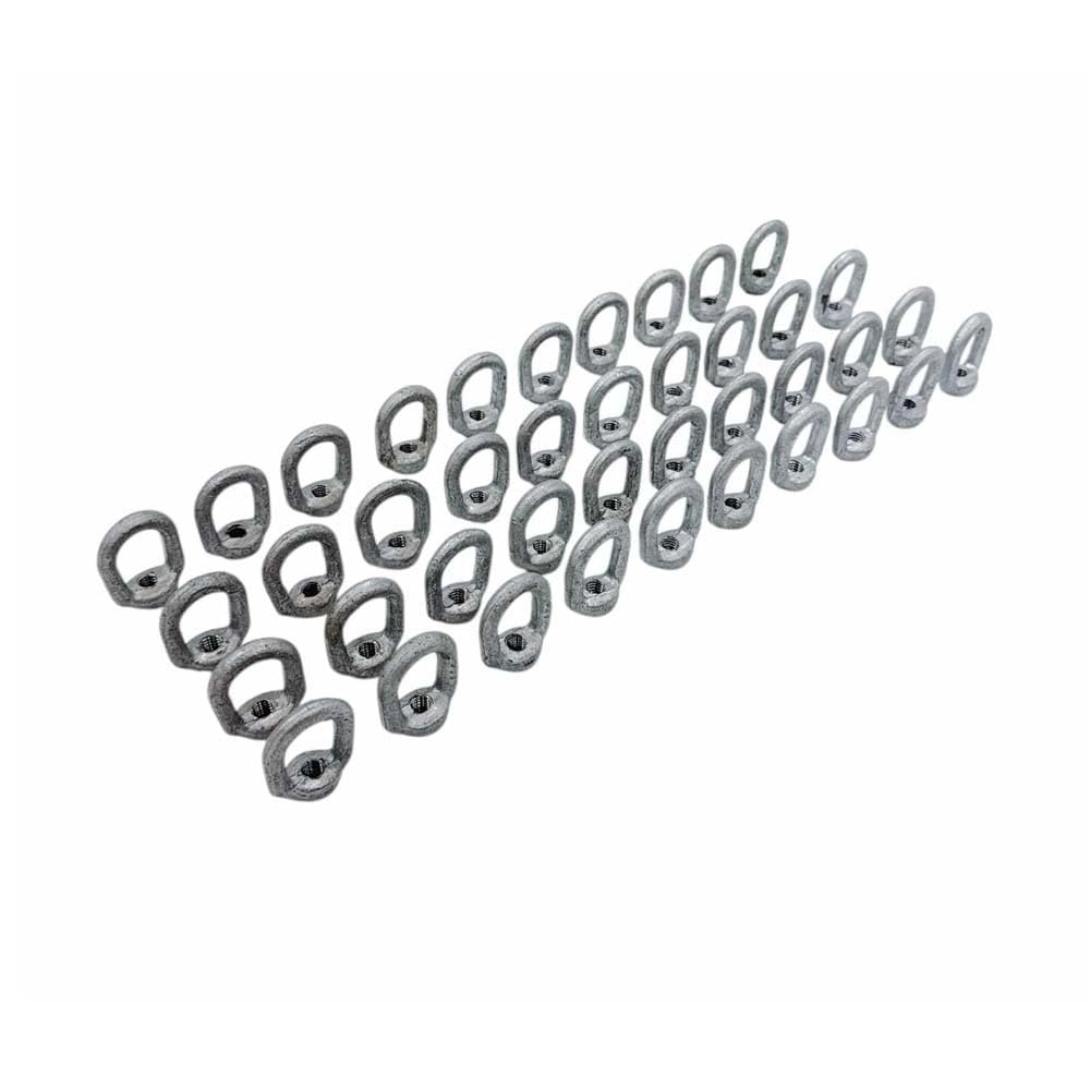 40 Pc 1/4" Hot Dipped Galvanized Eye Nut with 5/16"-18 UNC Tap