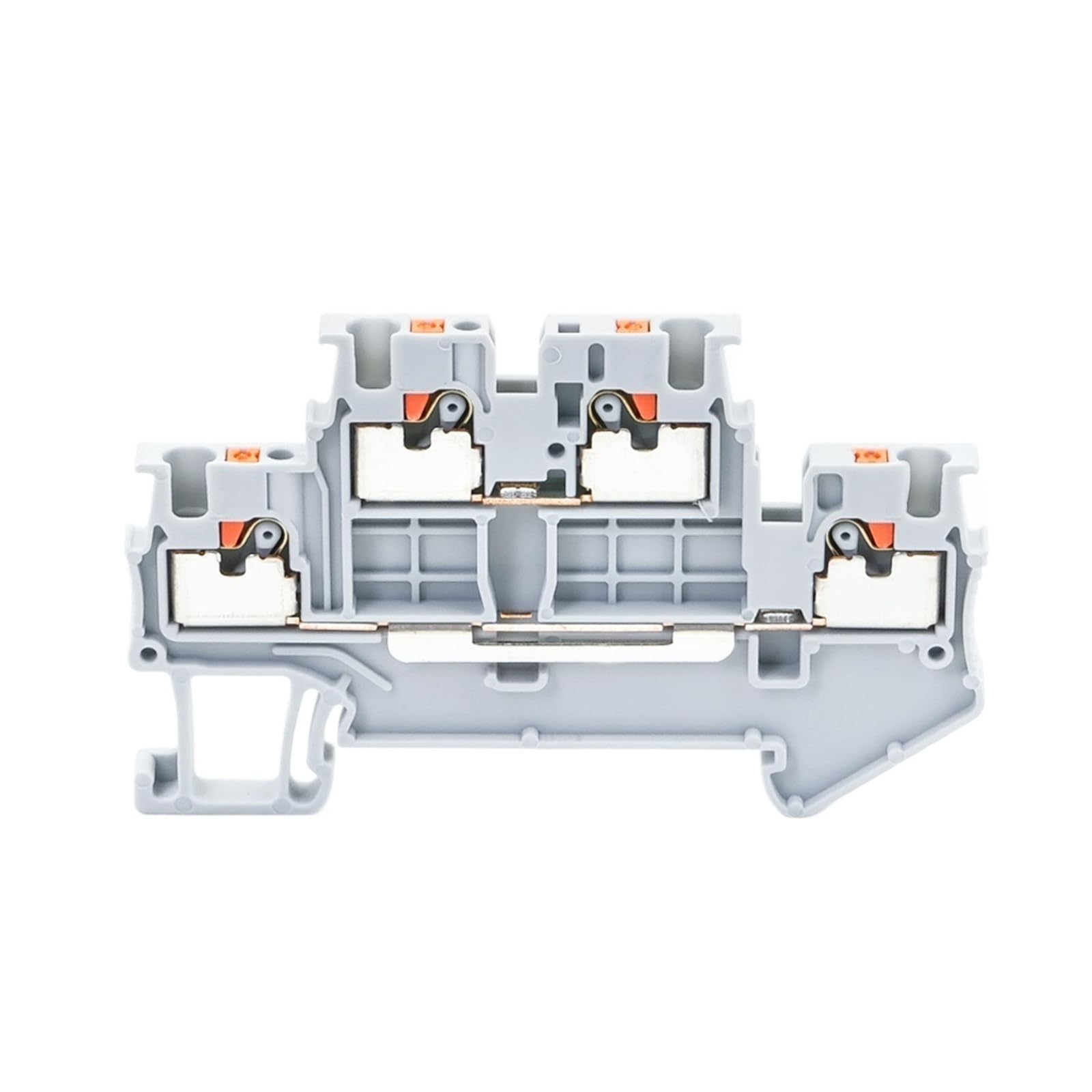 Bloques de terminales de riel DIN PTTB-1.5 grises conectores de resorte doble capa de 1.5mm paquete de 5 4