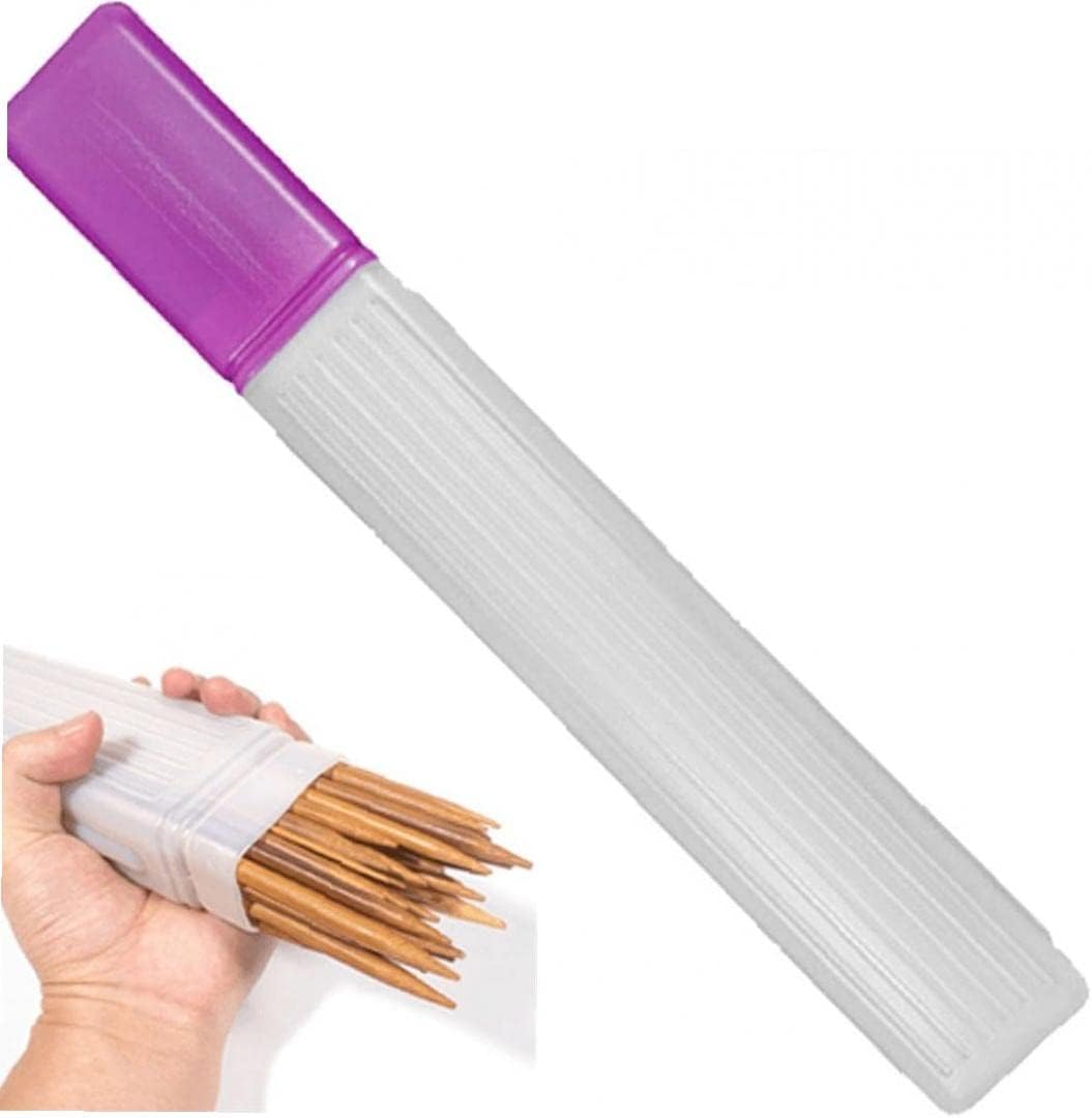 Haowul Large Transparent Plastic Knitting Needle Pin Storage Case Tube Containers Sweater