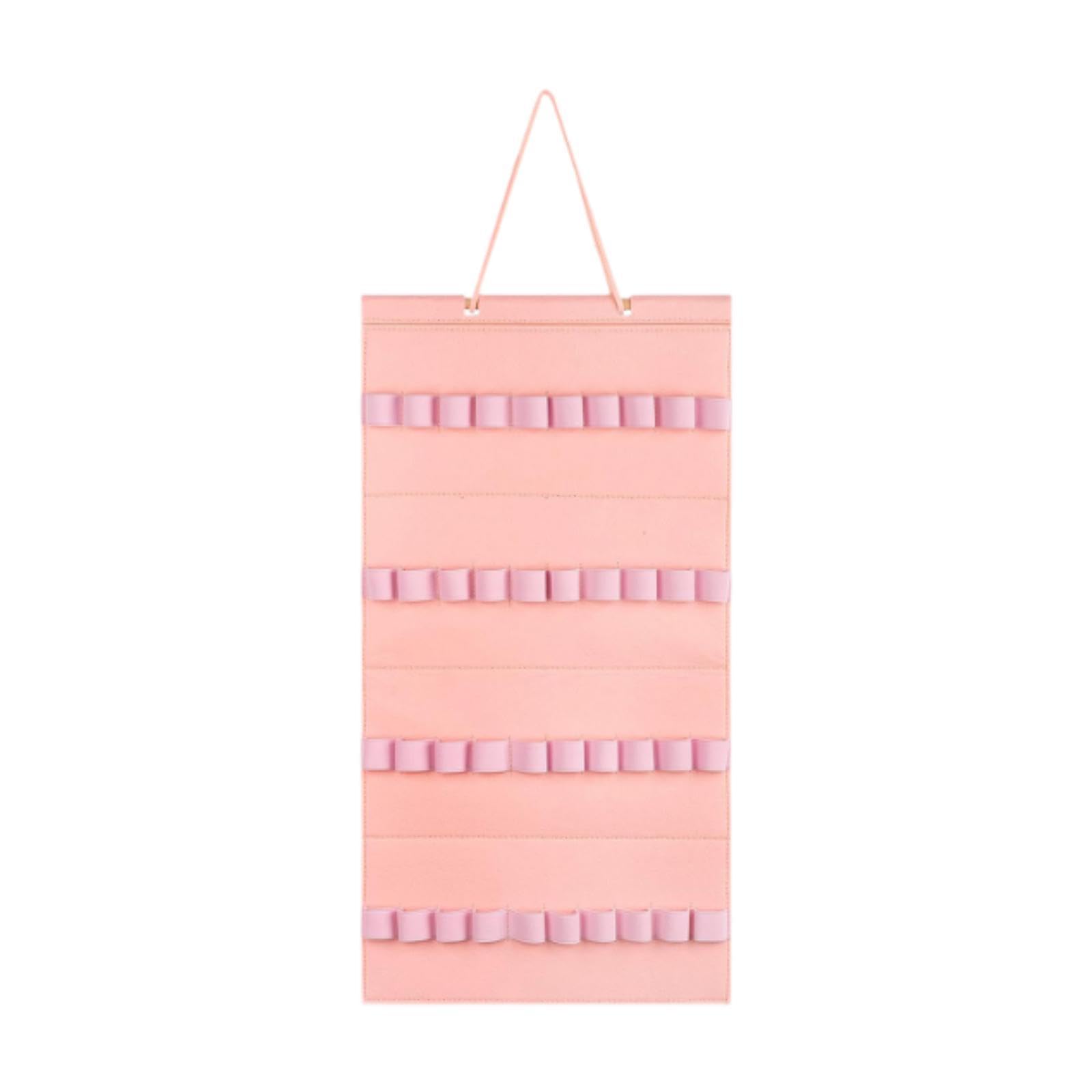 JAZZY PEARLS® Headband Organizer Hanging Felt 40 Slots Storage Hanger for Wall Closet Door Pink-image-38