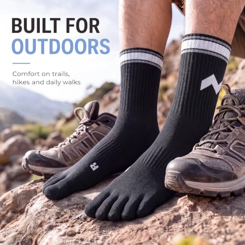 neamax 3 Pairs Cotton Five Finger Toe Socks, Comfortable Everyday Wear for Women & Men - image 6