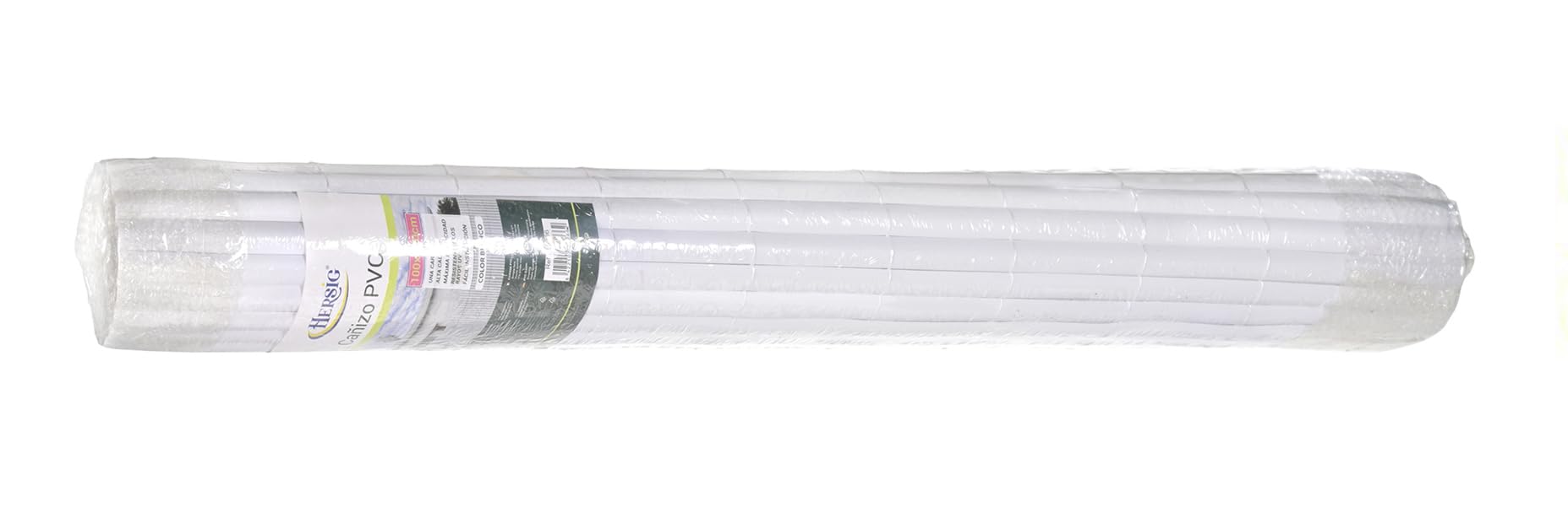 HERSIG - Cañizo Jardin Ocultacion - Cañizo PVC 1 Cara Color Blanco (2x3 m) - Malla Ocultacion Jardin Exterior - Valla PVC Exterior Resistente para Terraza Jardines - Privacidad Balcon