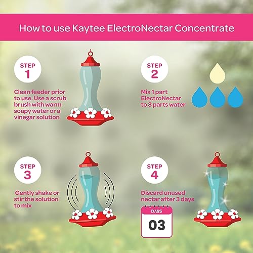 Image of Kaytee Hummingbird ElectroNectar Wild Bird Food,16 oz Concentrate,Makes 128 oz of ElectroNectar,(Pack of 4)