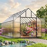 K Knowbody 20x10x10 FT Greenhouse for Outdoors, Easy Assembly Large Thicker Aluminum...