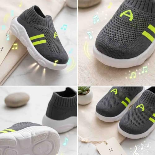 Image of Infant Shoes for Baby Boys & Girls | Musical Sound Walking Shoes | First Walker Shoes for Toddlers | Lightweight Breathable Knit Sneakers | Soft Sole Comfortable Slip On Shoes for Newborns, Babies & Kids