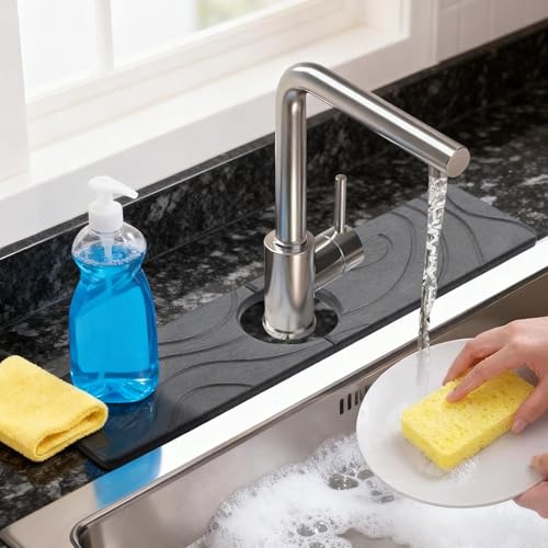 Resistente protector contra salpicaduras de diseño elegante para grifos 3