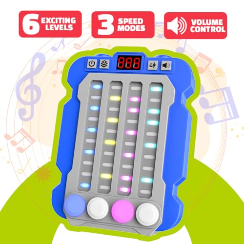 Mirana Airport Arcade - Portable Handheld Steps Game for Kids - 6 Exciting Modes, 3 Speed Levels - Digital Score Display - Toy Gift for Boys & Girls 4 5 6 7 8 9 10+ Years (Blue) 4 51QJHsvX7KL