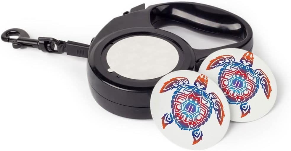 Tribal Seas Retractable Pet Leash - Turtle Leash - Graphic Dog Leash - 197 inches