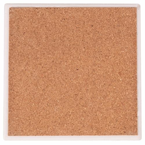 Valladolid Deko-Fliese 11 x 11 cm, aus Keramik, Korkboden, 4 Stück