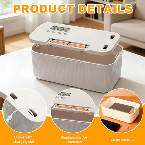 Zeitschloss Box, SGZIOO Handy Safe mit Zeitschloss, 23,9 x 13,1 x 9,6 CM, Abschließbare Box mit 2 Arbeitsmodus, Time Lock box zur Selbstkontrolle, Suchtmanagement, für Snacks, Telefon