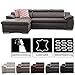 Produktbild Cavadore Ecksofa Aniamo mit XL-Longchair links / Eckcouch in Lederoptik mit Kopfteilfunktion im modernen Design / Sitzecke für Wohnzimmer in Lederoptik / 270 x 80 x 165 cm / Kunstleder grau
