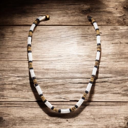 BlueRica Puka & Coconut Shell Beads Necklace (18")2