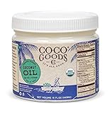 CocoGoodsCo Single-Origin Organic Unrefined Virgin Coconut Oil, Cold-Pressed - Gluten-free, Non-GMO, No Cholesterol (15 fl. oz)