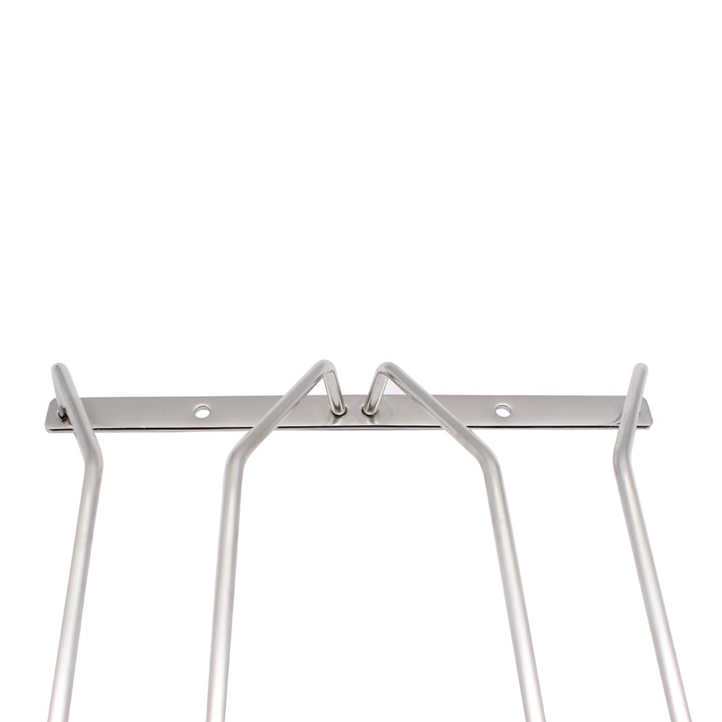 40 cm porta bicchiere di vino, portabottiglie in acciaio inox, portabicchieri vino sotto armadietto, supporti per bicchieri 1 pezzo (2 File)