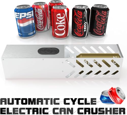 Electric Can Crusher, Automatic Can Crushers for Recycling Wall Mounted, Can Trash Compactor for Recycling 12oz~16oz Cans, Can Crusher for Recycling for Aluminum Seltzer, Soda, Cola, Beer Cans - Thumbnail 2